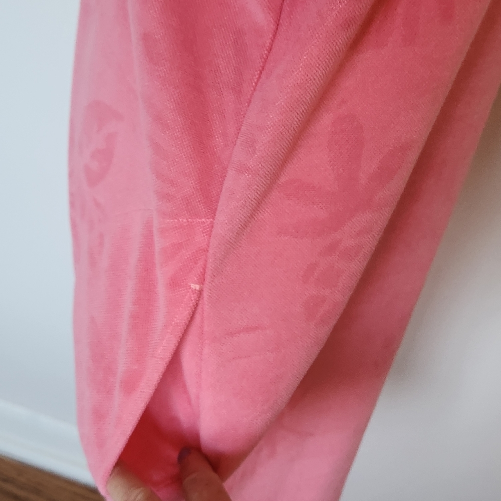 Coral Bay Intimates Short Sleeve Zip Front Terry Robe/Beach Cover Pockets Pink M - Picture 5 of 14